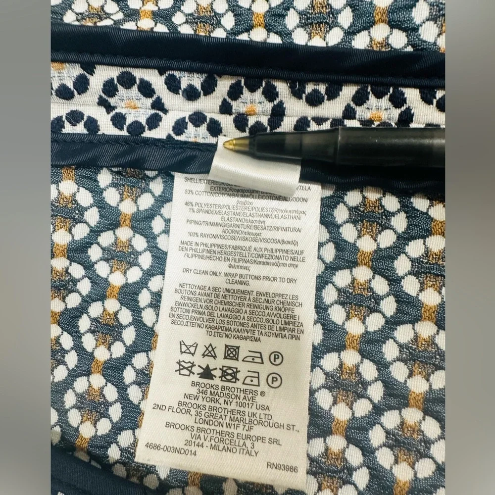 Brooks Brothers Floral Jacquard Cropped Jacket Size‎ 8 - Picture 10 of 15